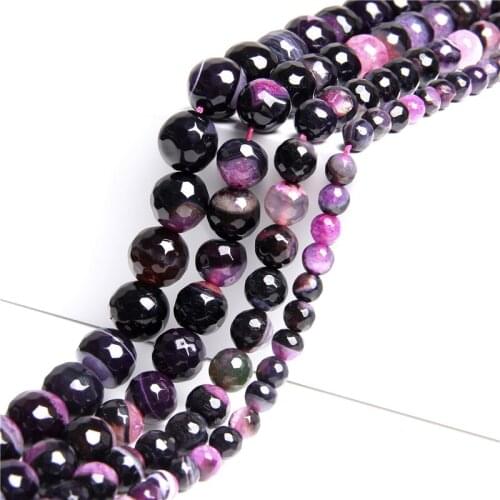 15.5" Natural Fire Agates Quartzs Bead 6 mm 8 mm 10 mm 12 mm Faceted Round Bead Bulk Loose Beads For DIY Making Jewelry Bracelet
