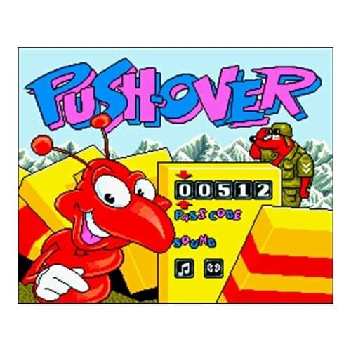 Push-Over 16 bit Big Gray Game Card For NTSC Game Player Drop Shipping