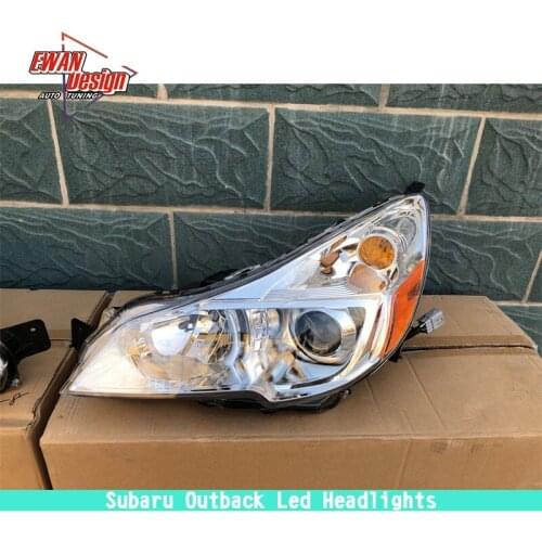 2Pcs/Set LED Headlight DRL Xenon Lens Accessories New Type White Headlights For Subaru Outback 2017 - 2021