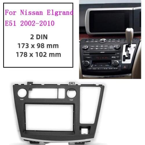 2Din Car Radio Frame for Nissan Elgrand E51 2002-2010 audio Stereo DVD Dash Kit Trim Fascia Panel