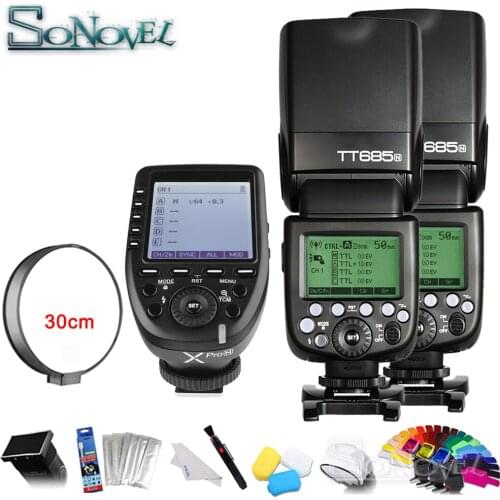 2x Godox TT685N i-TTL Camera Flash 2.4GHz High Speed 1/8000s GN60 + Xpro-N TTL Wireless Transmitter for Nikon D7500 D5600 D750