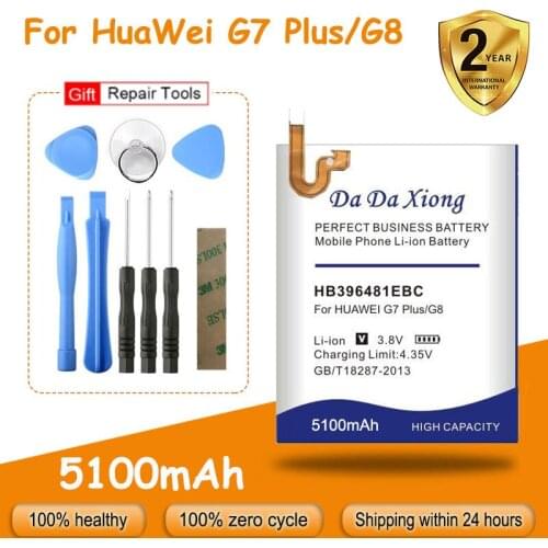 4900mAh HB396481EBC Battery for Huawei Honor 5A/5X for Huawei Ascend G7 Plus/ G8 /G8X Maimang 4 batteries + free tools