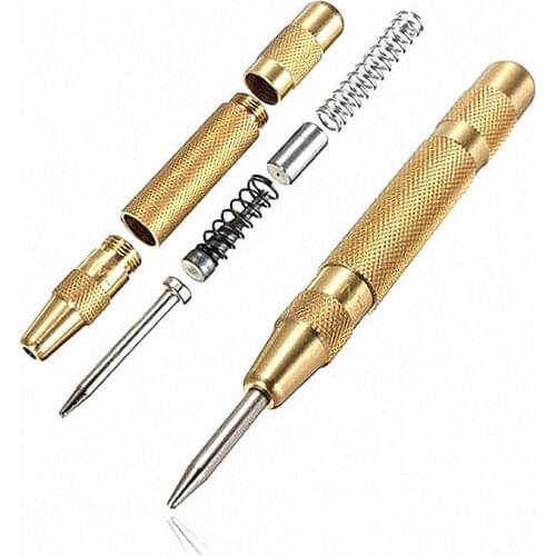 Automatic Center Punch Drill Drill Bit Starting Holes 1PC Spring Loaded Marking Strike Metal 5 Inch Center Punch Drill