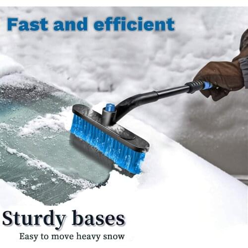 Auto Snow Brush And Ice Scraper Ice Scraper For Car Windshield, Extendable Snow Brush Remover With Foam Grip Car-stying Gloves