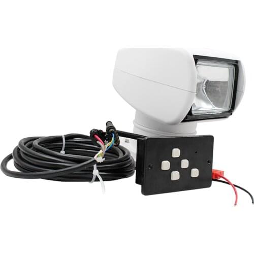 White 12V 100W Boat Car Truck RV Remote Control Spotlight Searchlight