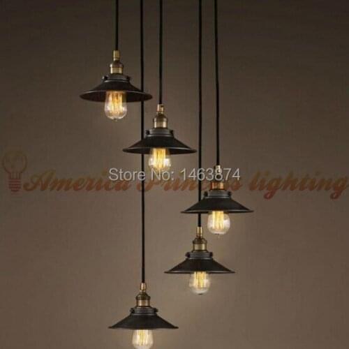 Free shipping American Village restaurant bar creative little black dress retro chandelier Material: iron, E27, AC110-240V