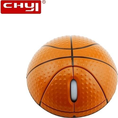 CHYI Wireless Mouse Basketball Shaped Optical Computer USB Mause 1600 DPI Portable Mini 3D Mice With Mouse Pad For PC Laptop