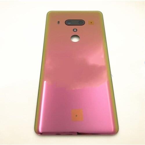 New 6.0 inches For HTC U12 Plus Back Battery Cover Rear Door Panel Glass Housing Case Replacement Parts With Logo