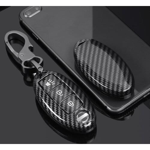 Carbon fiber ABS Car Remote Key Cover Case For Nissan Qashqai J10 J11 X-Trail t31 t32 kicks Tiida Pathfinder Murano Note Juke