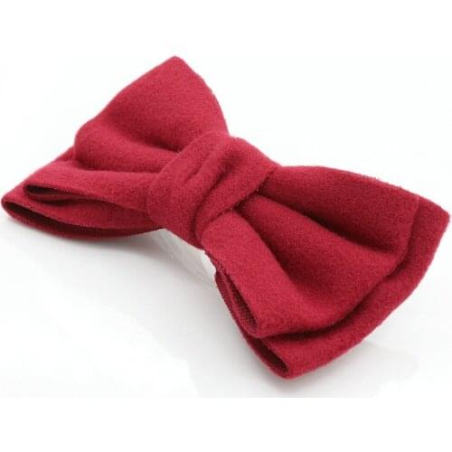 Double Layers Flannel Cloth Bow Knot Hair Clips Barrettes for Women Fashion Hairwear Hair Accessories