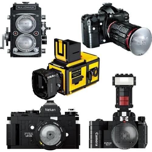City Mini Retro Camera Model Building Blocks Digital Camera Collector Moc Micro Bricks Education Toys For Children Kids Gifts