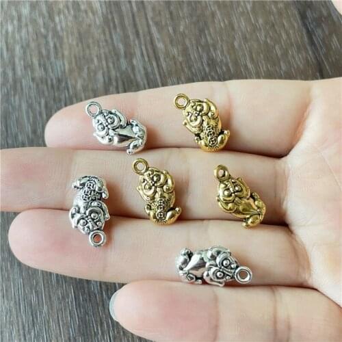 JunKang 20pcs 9*16mm popular European ancient beast small pendant DIY handmade bracelet Necklace Jewelry accessories