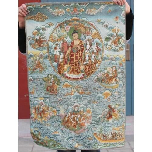 Chinese collection Thangka embroidery Buddha diagram