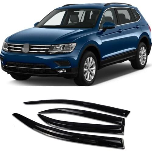 For Volkswagen VW Tiguan 2017 2018 2019 2020 2021 Side Window Vent Visor Sun Rain Deflector Guard Awnings Shelter Adhesive Cover