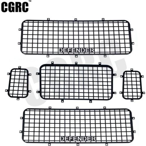 5pcs Metal Before and After Car Window Protective Net for 1/10 Rc Crawler Car Defender Trx-4 Trx4