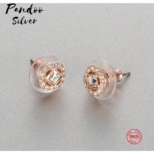 Fashion Charm Sterling Silver Original 1:1 Engraving, Simple And Exquisite Versatile Round Earrings Womens Luxury Jewelry Gifts