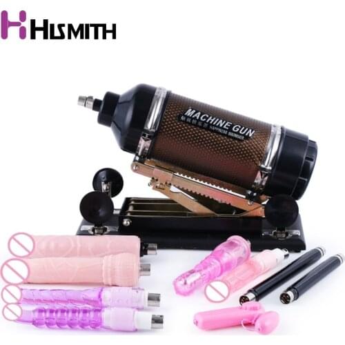 Hismith Golden Powerful Sex Machine Gun Automatic Retractable Dildo machine Thrusting pumping gun For Couples sex products