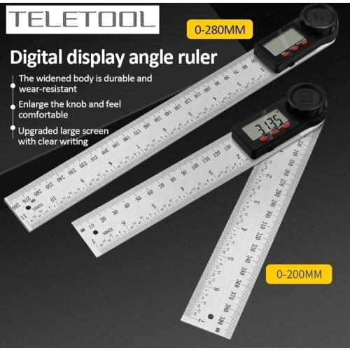 New Digital Protractor Angle Ruler Spirit Level Universal Ruler Woodworking Electronic Goniometer 360 Degree Angle Detector
