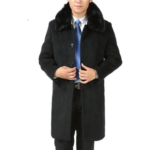 New Arrival Woolen Overcoat Thicker Coat Plus Velvet Padded Jacket Long Windbreaker Winter Mens Coat Size M L XL XXL XXXL