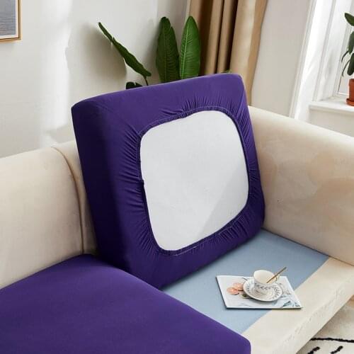 Solid Color Stretch Sofa Seat Cushion Cover Sofa Covers for Living Room Removable Elastic Seat Chair Cover Furniture Protector