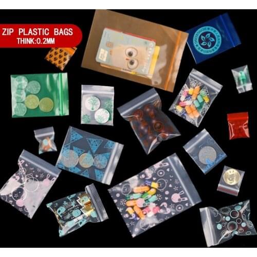 Mini Plastic Zipper Bag Zip lock Bag Ziplock Pill Packaging Pouches Mini Zip lock Bags Plastic Packaging Bags 100pcs/lot