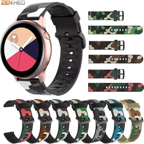 20mm Silicone Strap For Samsung Galaxy Watch 42mm/Active 2 40mm 44mm Replacement Watch Band For Huawei Honor Magic Watch 2 42mm