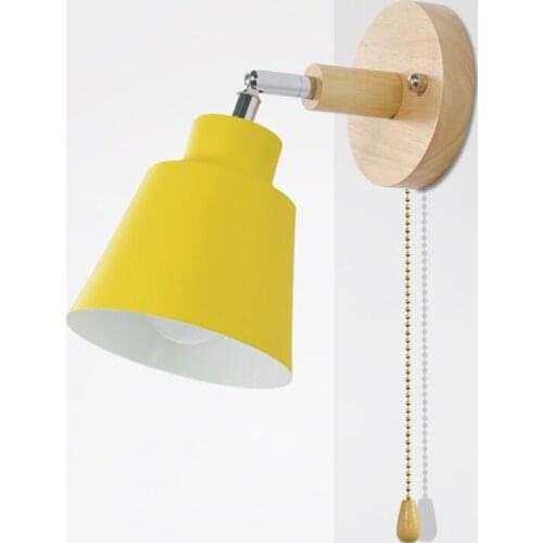 Modern Minimalist Macarons Light Wooden Zipper Switch Nordic Decorations For Home Background Wall Decor