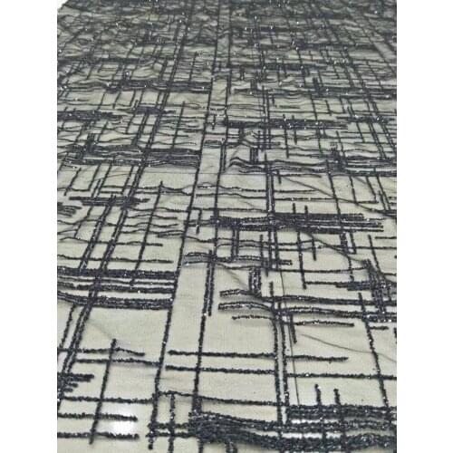 SYJ-41518 Bella Embroidery Designs High Quality African Cord Lace With Sequins Nigerian French Lace Fabric Latest Glitter Laces