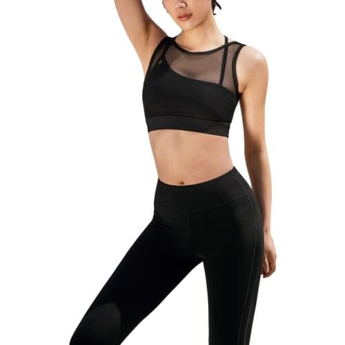 Women Patchwork Tank Top Sport Yoga Fitness Adults Sleeveless Backless Solid Color Round Neck Mesh Crop Top Workout Clothes