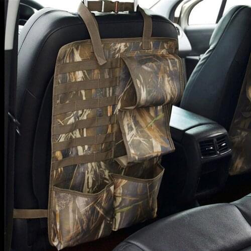 Universal Car Seat Back Organizer Reed Camouflage Foldable Car Storage Organizer Automobiles Interior Accessory Stowing Tidying