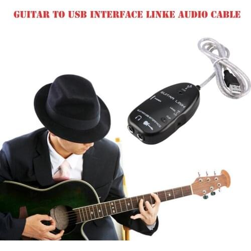 Electric Guitar USB Cable Audio Interface Adapter Connecting Computer Cable Supplies For MAC/PC Music Recording