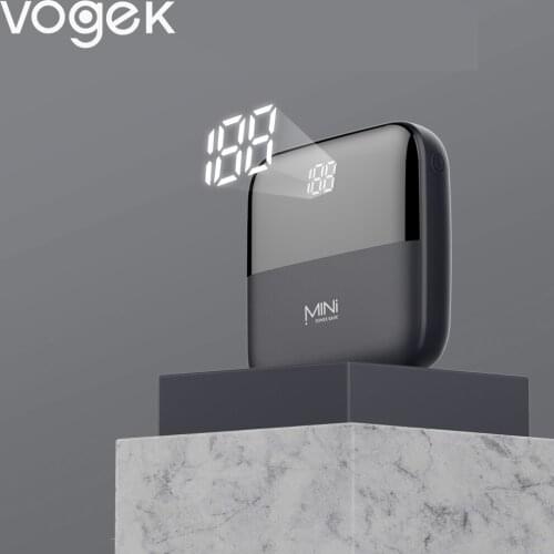 Vogek Mini PowerBank for Samsung Power Bank 10000mAh Poverbank LED Display Dual USB Port Charger mi External Battery Portable