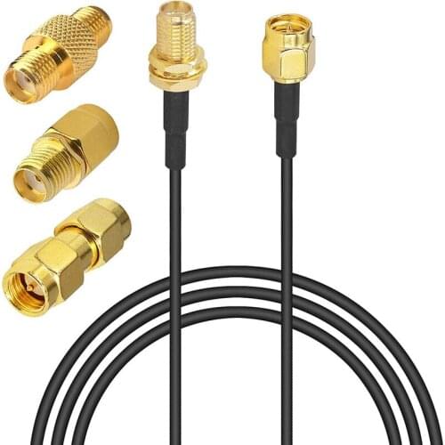 ANNXIN Original Cable Quality 3M RG174 RP-SMA Male to SMA Female RP Adapter Coaxial Wifi Pigtail Extension Cord Male and Female