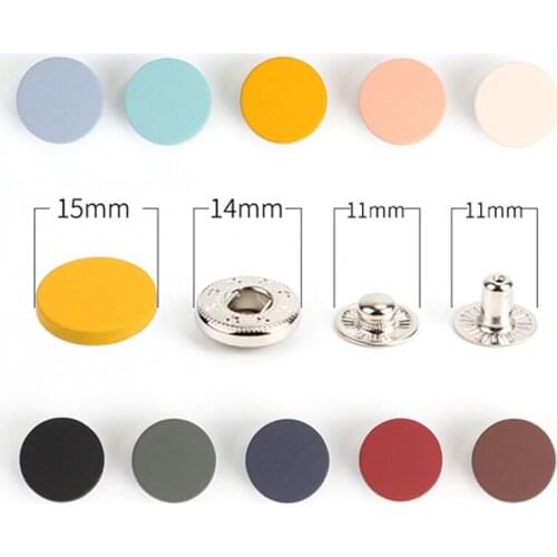 10 sets/lot Metal Brass Paint Color Press Studs Sewing Button Snap Fasteners Sewing Leather Craft Clothes Bags New High Quality