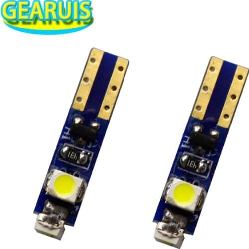 100pcs AC 12V T5 Led 3 SMD 1210 W3W 74 73 NON polar Instrument Cluster Led Panel Speedometer Lamp Bulb Gauge Dash Light White