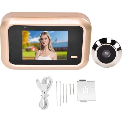 2.4in Intelligent Door Eye Digital Door Viewer Screen Display 0.3MP 145 Degrees Wide Angle Camera Photo Recording