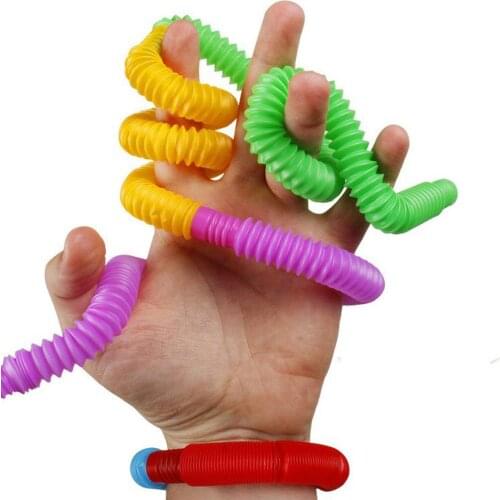 4~8 Colorful Plastic Pop Tube Coil ChildrenS Creative Magical ToysCircle Funny Toys Early Development Educational Folding Toy
