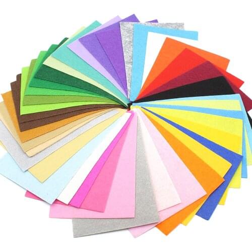 40pieces Random Color DIY Non Woven Felt Fabric 1mm Thickness Polyester Felts Of Home Decoration Pattern 10x15/10x15/30X30cm