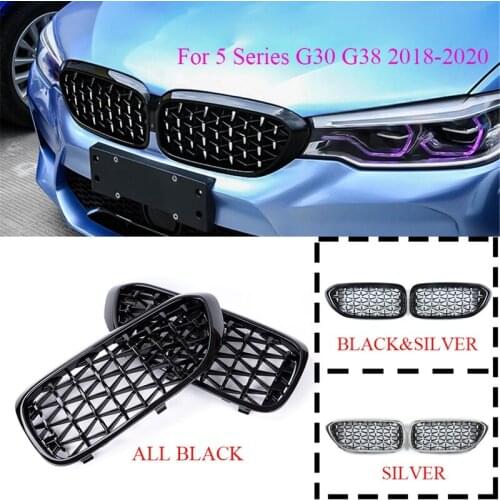 Diamond Style Grille Air Vent Hole Frame Trim For-BMW G30 G38 2018-20