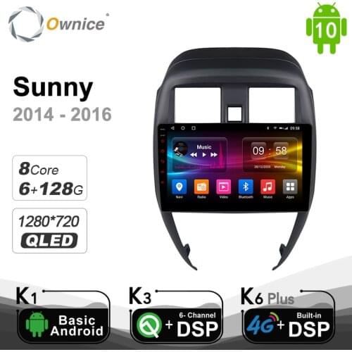 6G+128G Ownice 8 Core Android 10.0 Car Radio GPS Navigation for Nissan Sunny 2014 - 2016 SPDIF 4G Car DVD Player BT 5.0 1280*720