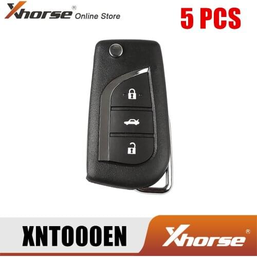 XHORSE XNTO00EN Wireless Universal Remote Key for Toyota Style 3 Buttons English Version 5PCS/Lot