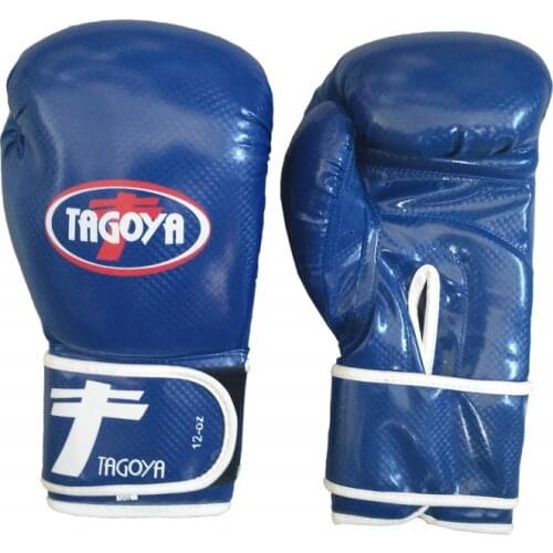 Carbon-effect shiny pvc boxing gloves