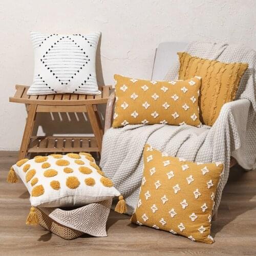 Home Decor Throw Pillow Case Nordic Moroccan Cotton Boho Cushion Cover 45x45cm Abstract Pillowcases For Livingroom Sofa Bedroom