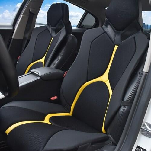 2 Pc Front Seat Cover Auto Main Driver Seat Cushion Breathable Thickened Seat Cover Racing Sports Car Decor Customized Interior