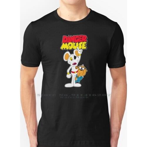 Dm - Tv Shows T Shirt 100% Pure Cotton Cartoons Uk England Tv Shows Danger Mouse Classics Tv Retro Tv 80s Vintage Characters Tv