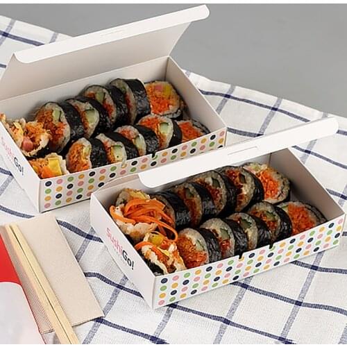 Korean Fried Chicken Packing Boxes Disposable Food Containers Fast Food Restaurant Bowl Sushi Packing Tools Christmas Paper Box