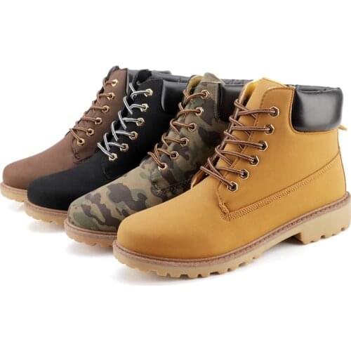 Mens Autumn Winter Boots Winter Ankle Snow Keep Warm Boots Men Waterproof Keep Warm Shoes PU Leather Martin boots