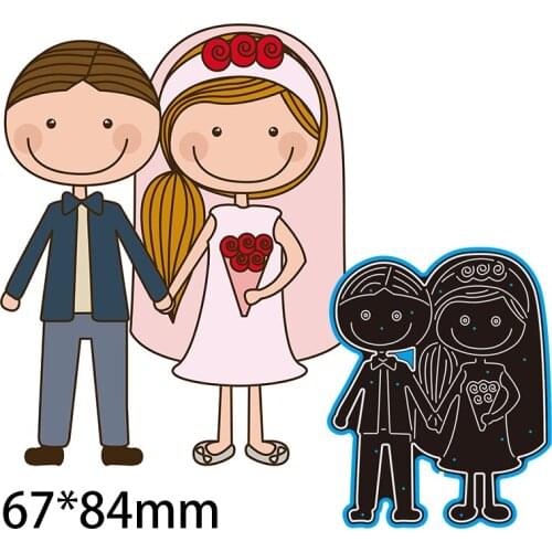 New Metal Cutting Dies Scrapbooking Newlyweds DIY Album Paper Card Craft Embossing Stencil 67*84mm