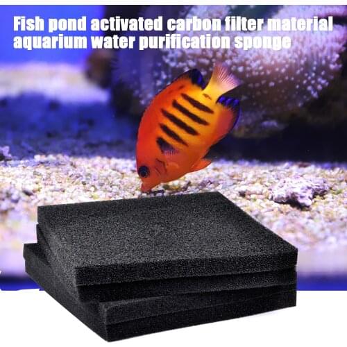 Fish Tank Water Purified Filter Black Biochemical Foam Aquarium Pond Sponge Filtration Pad Material for Fresh Water Sea Water
