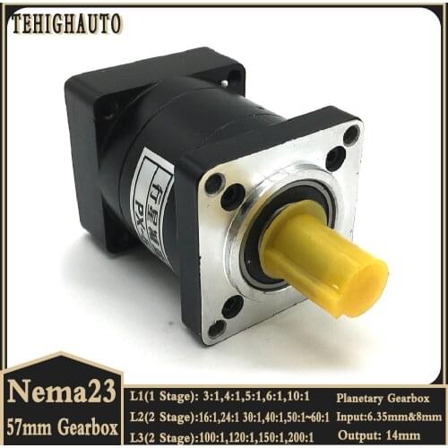 Gearbox Reducer Stepper Motor Nema 23 Planetary Gearbox Gear Ratio 3:1 Input Shaft 8mm CNC Tools Speed Reducer for Motor 57mm